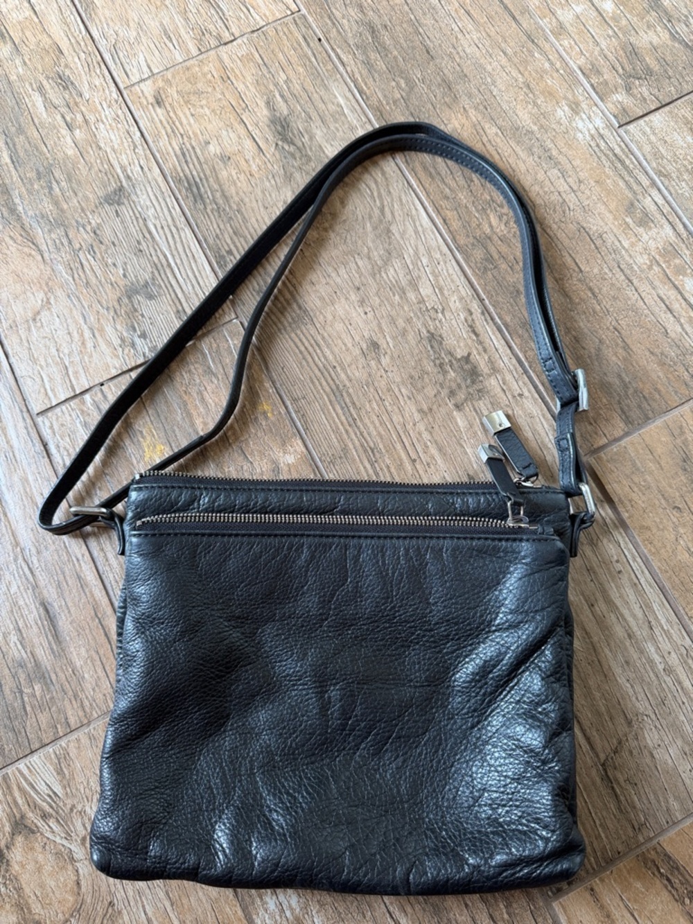 Margot Italian Leather Black Crossbody Purse Bag Minimalist Quiet Luxury Classic